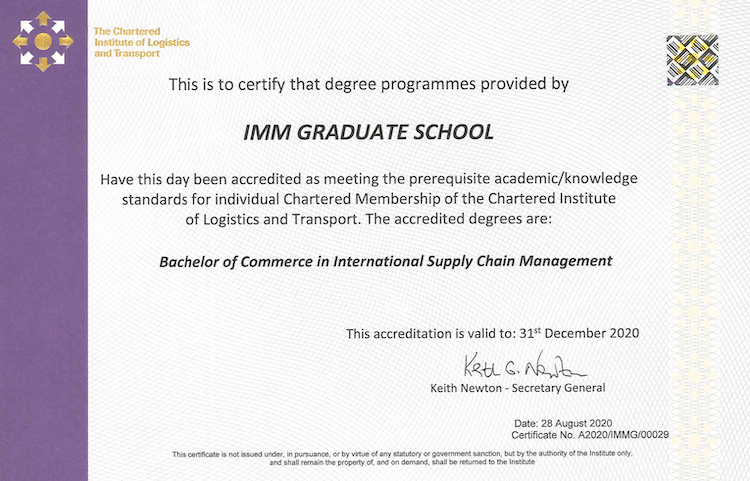 Batchelor of Commerce in Inter SCM Certificate