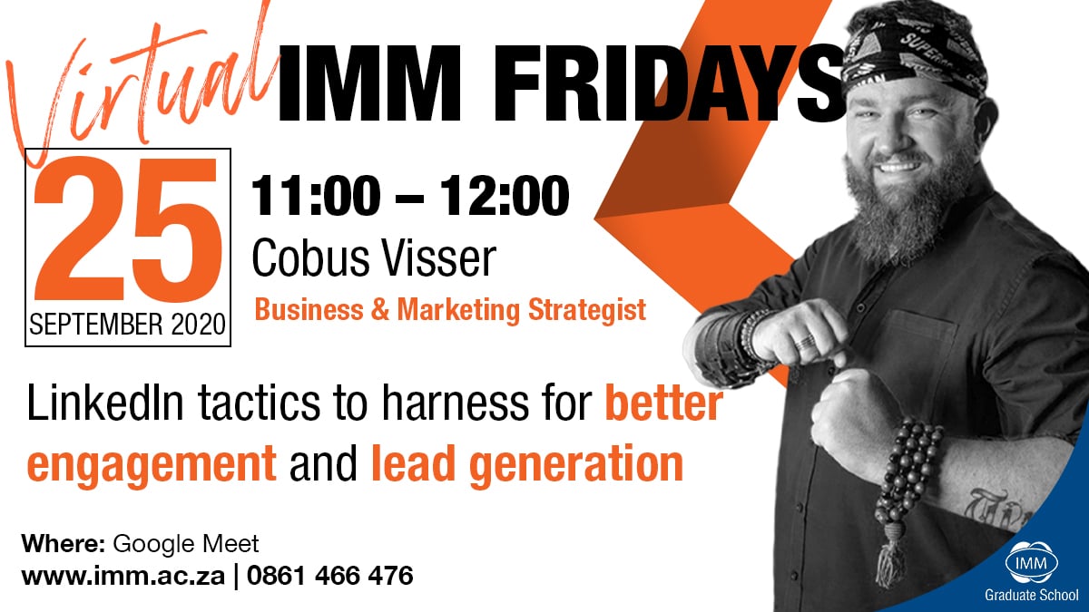 IMM Friday Cobus Visser twitter