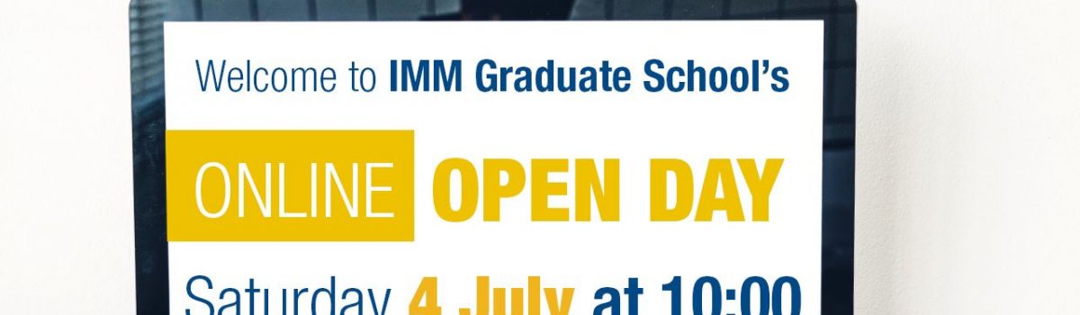 IMM Graduate School Online Open Day – 4 July 2020
