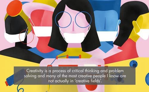 Creativity is a process of critical thinking and problem solving